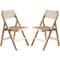 Isl Furnishings Ibiza Rattan Modern Folding Chair 2, Natural, PR CH51DC-2PK-NATURAL - alternate 3